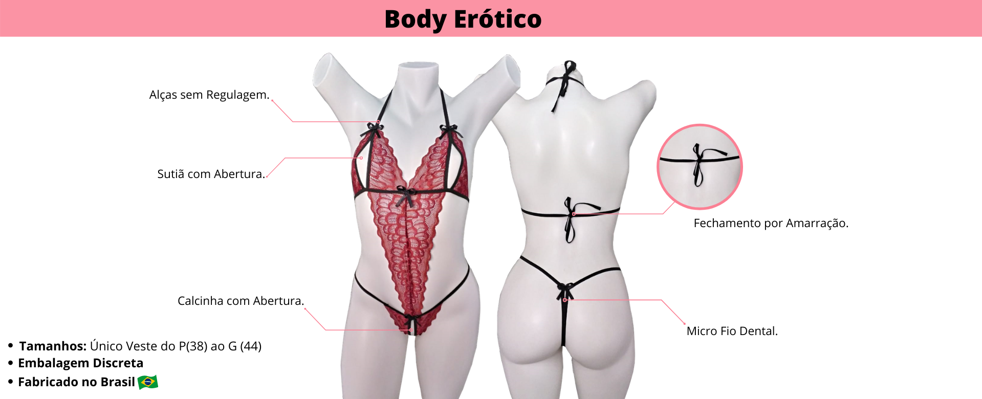 Body Erótico com Abertura